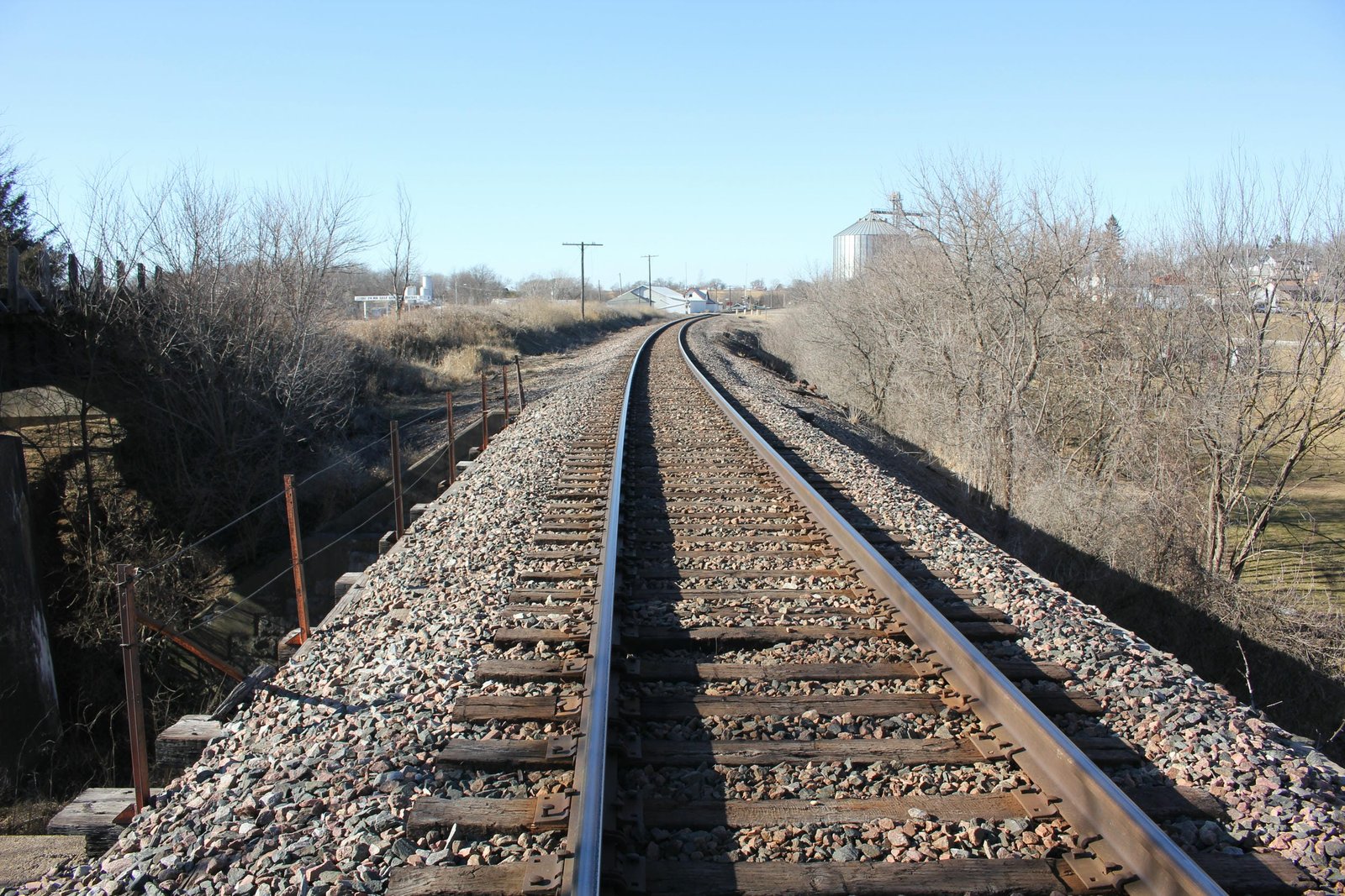 Looking west